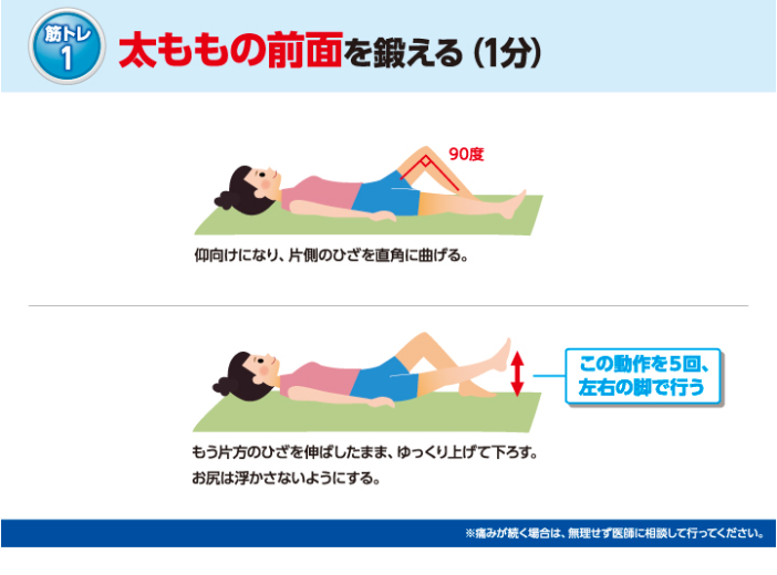 '[筋トレ1] 太ももの前面を鍛える（1分）